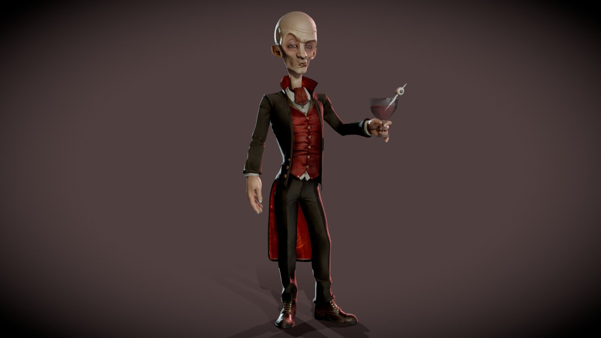 Stylized Vampire: bloody good drink 3d model