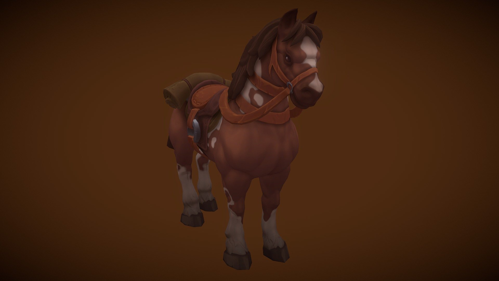 Stylized Horse Mount 3d model