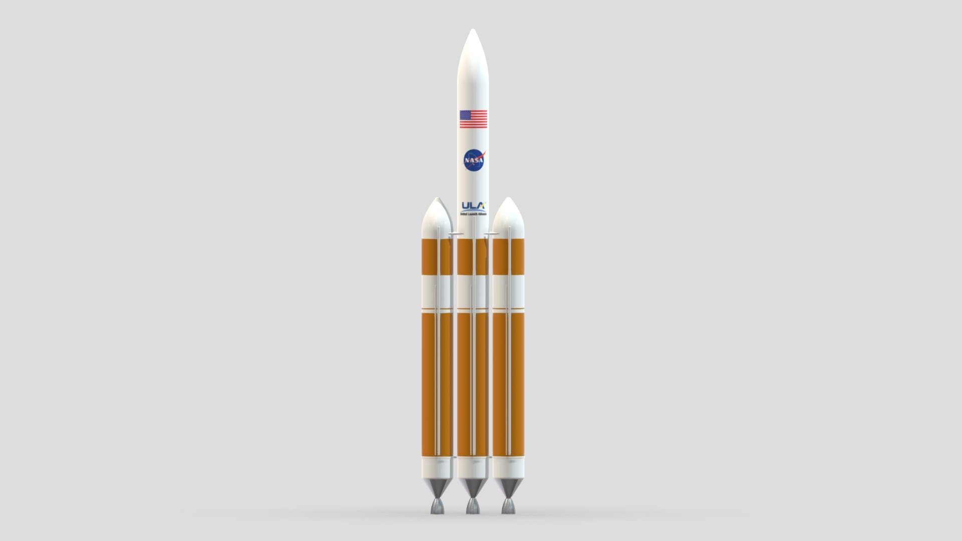 Delta IV Heavy Rocket 3d model