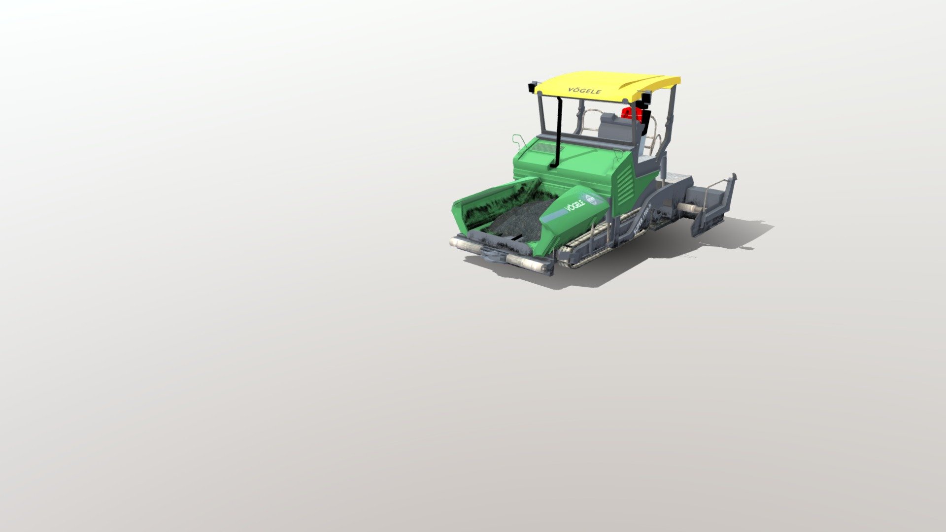 Animated Street Paving Machine 3d model