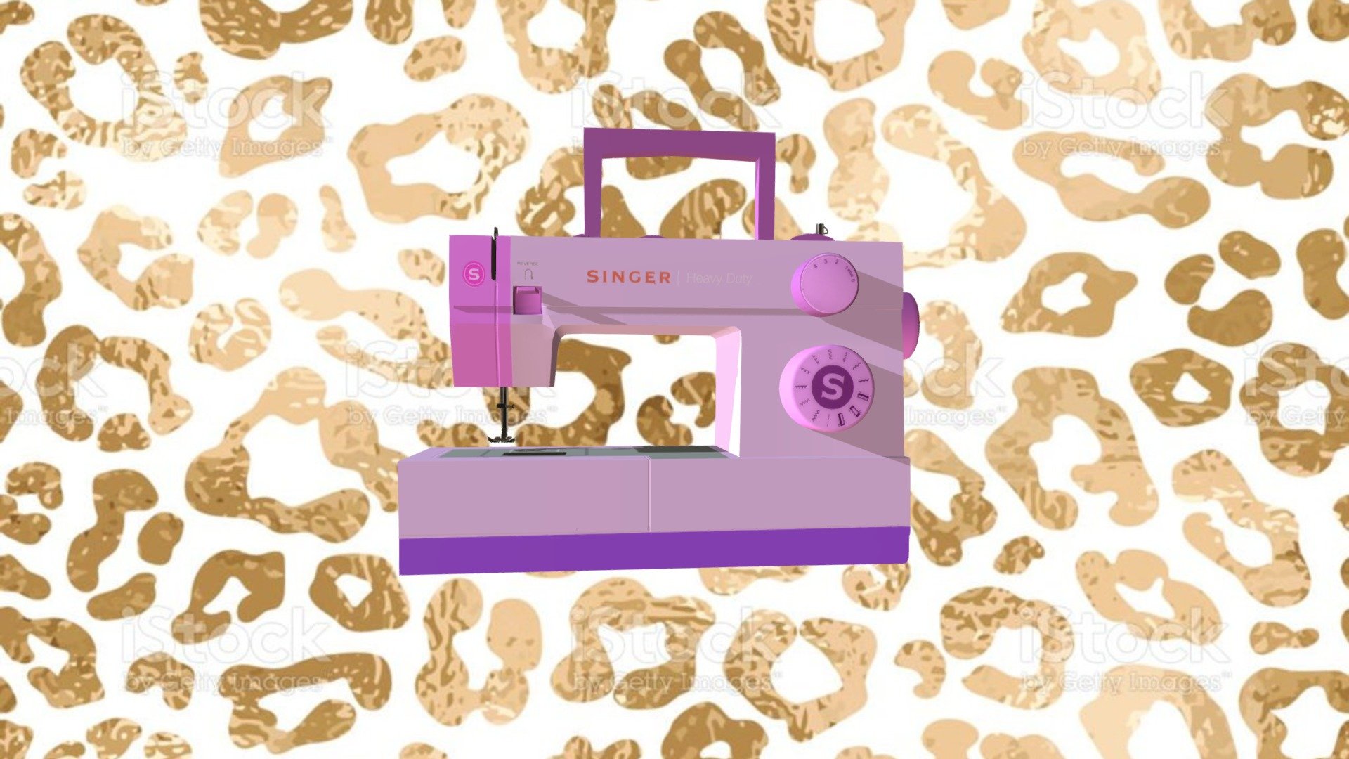 Sewing Machine (Pink and Purple) 3d model