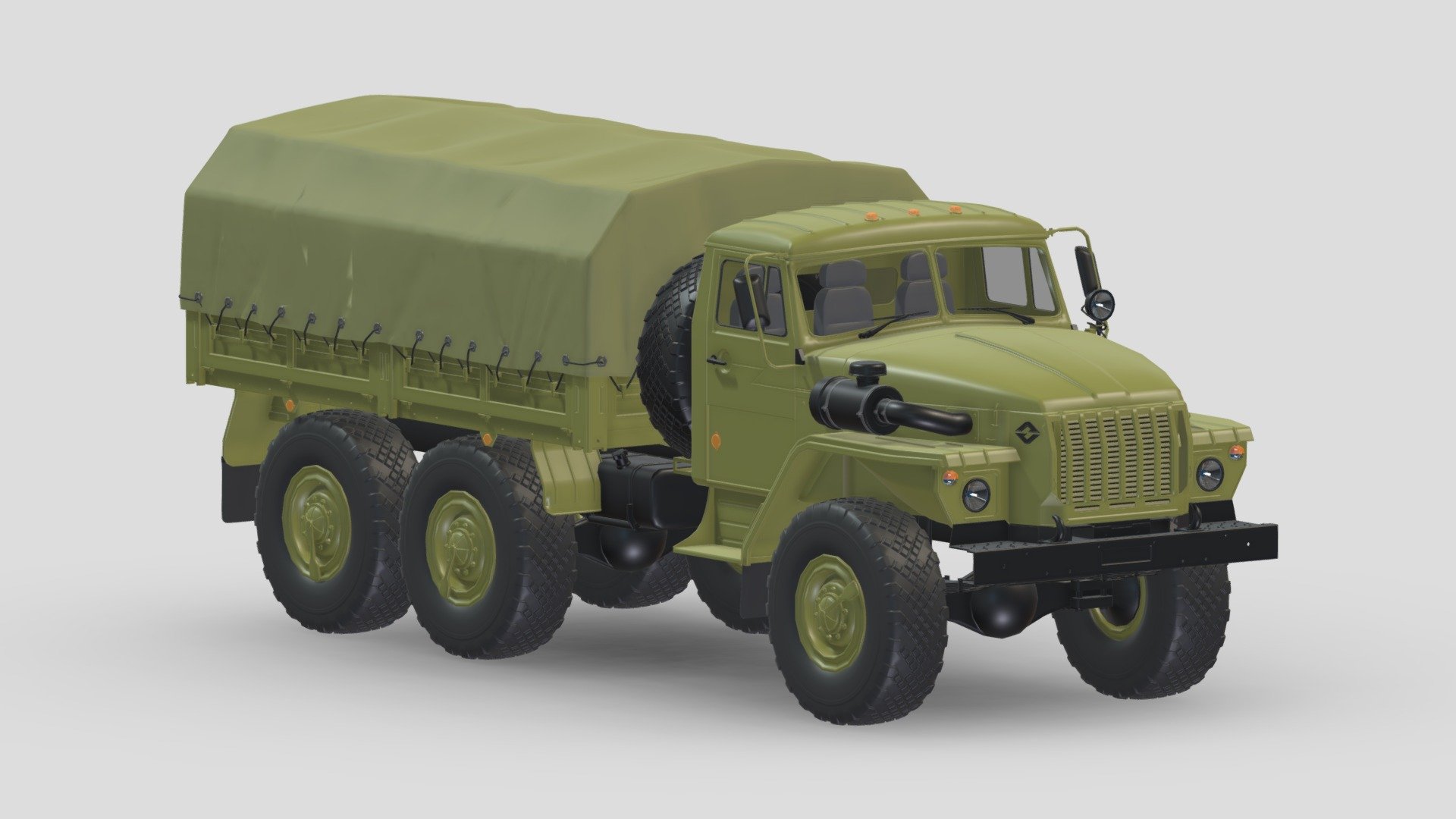 Ural-4320 Military Truck 3d model