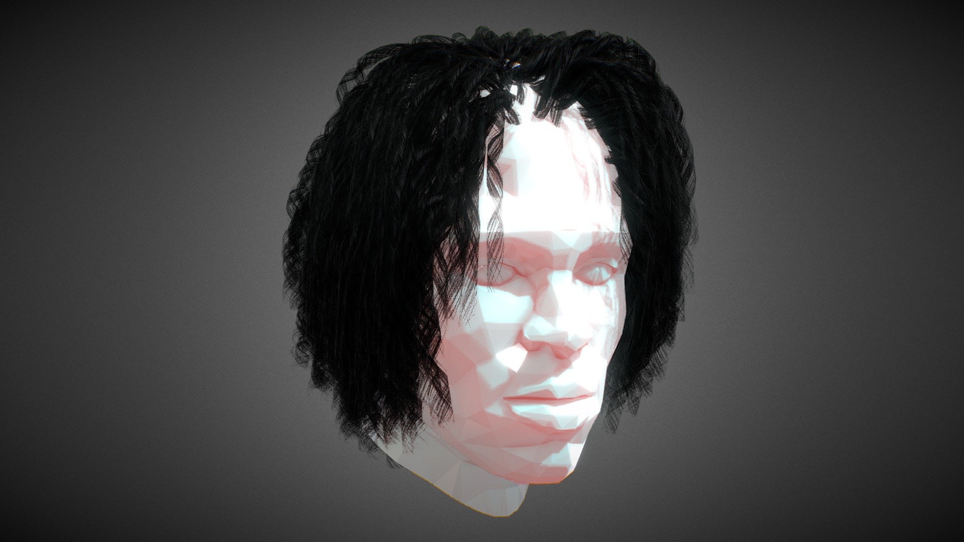 Curly Hair Perm 3d model