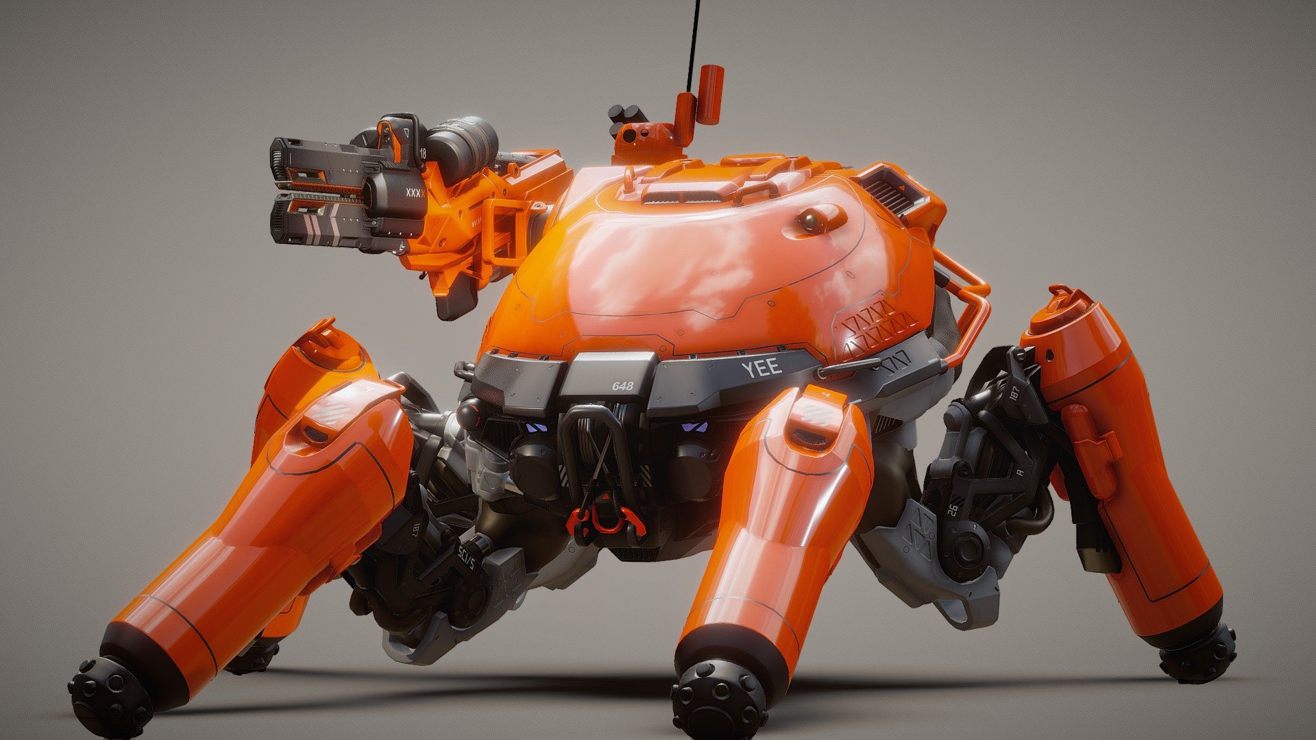 PAQ Quadruped Mech 3d model