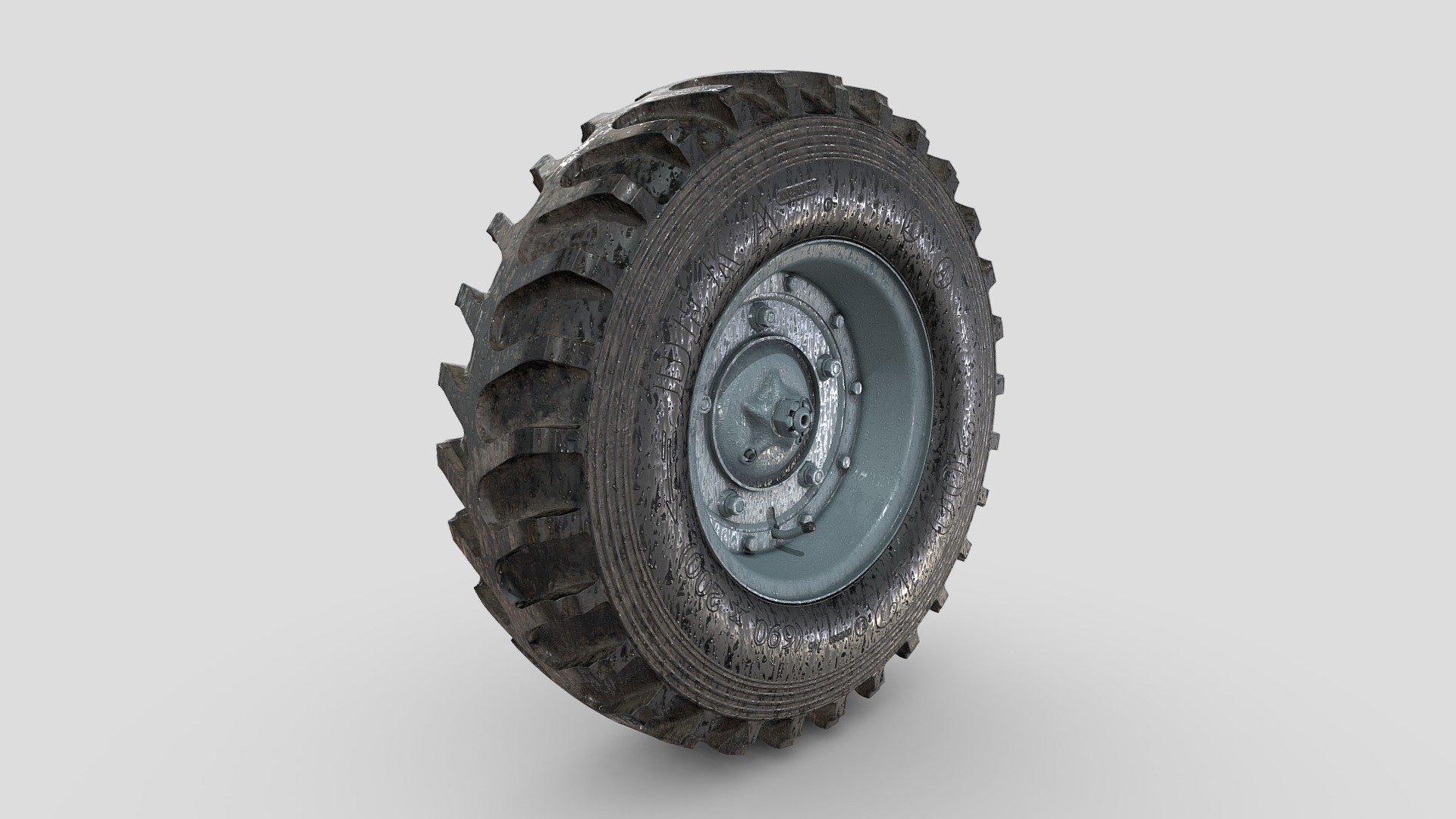 3d model-Schwimmwagen Wheel_Schwarzgrau. 3d model