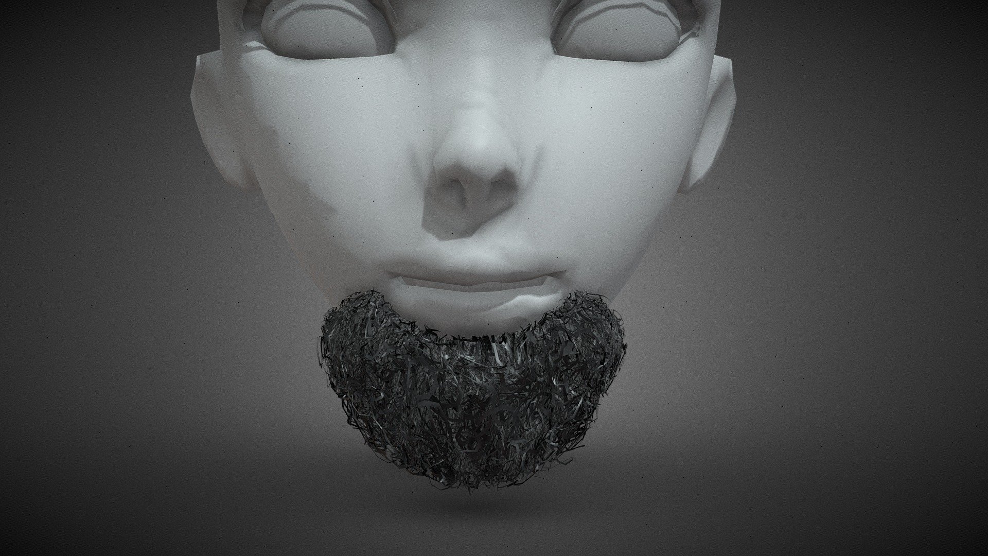 Facial Hair Cards Style 9 3d model