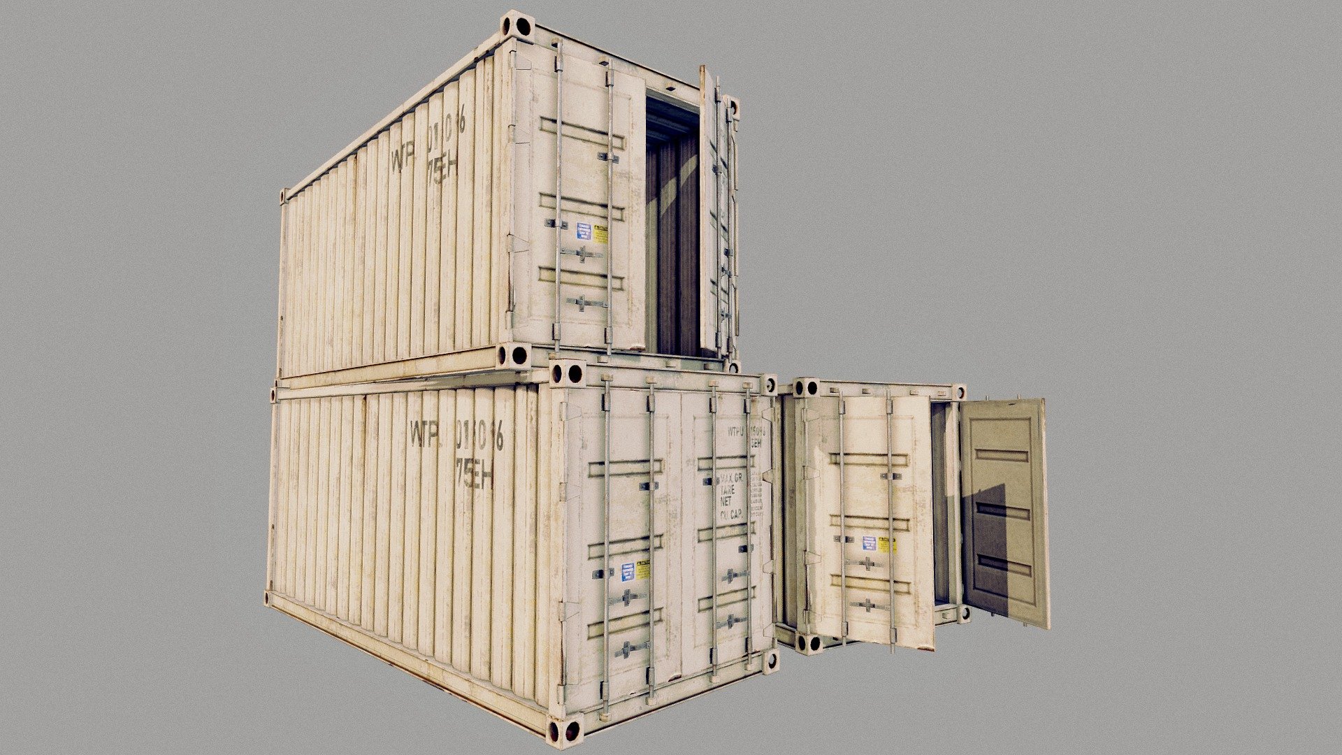 Enterable Shipping Container 02 3d model