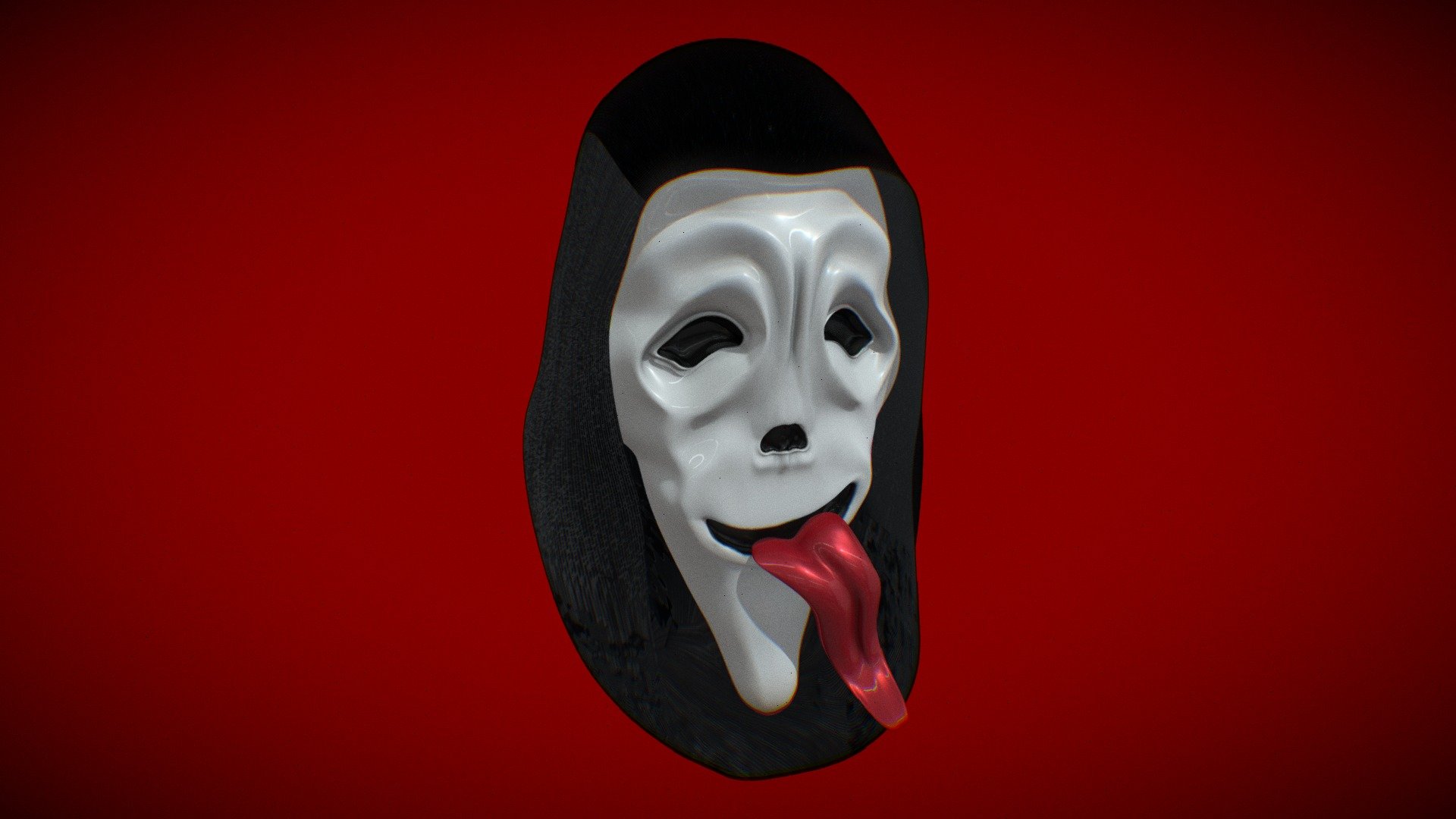 ghost face mask 3d model