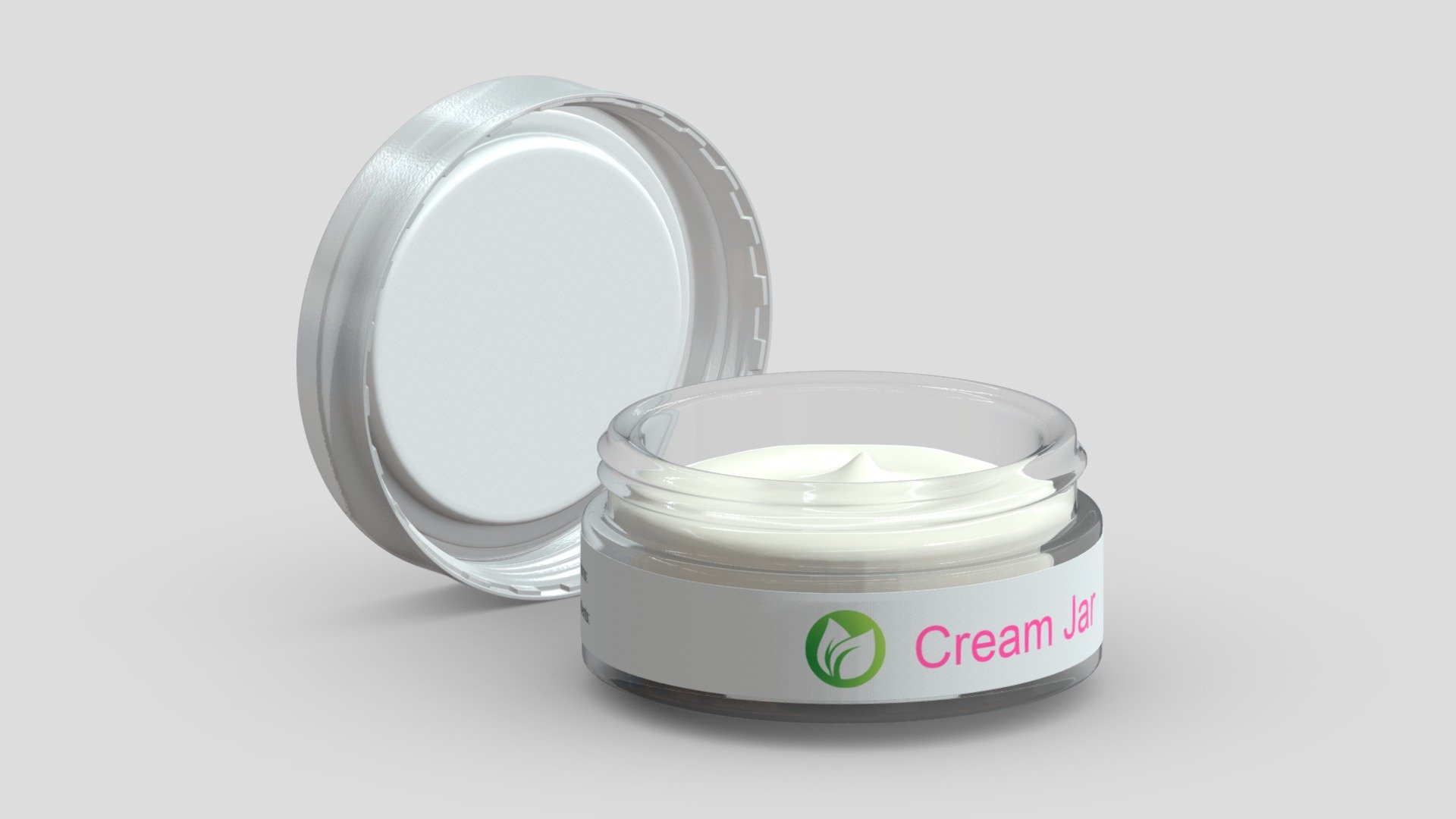 Cream Jar Generic PBR Realistic 3d model