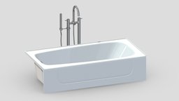 Enameled Cast Iron Bathtub