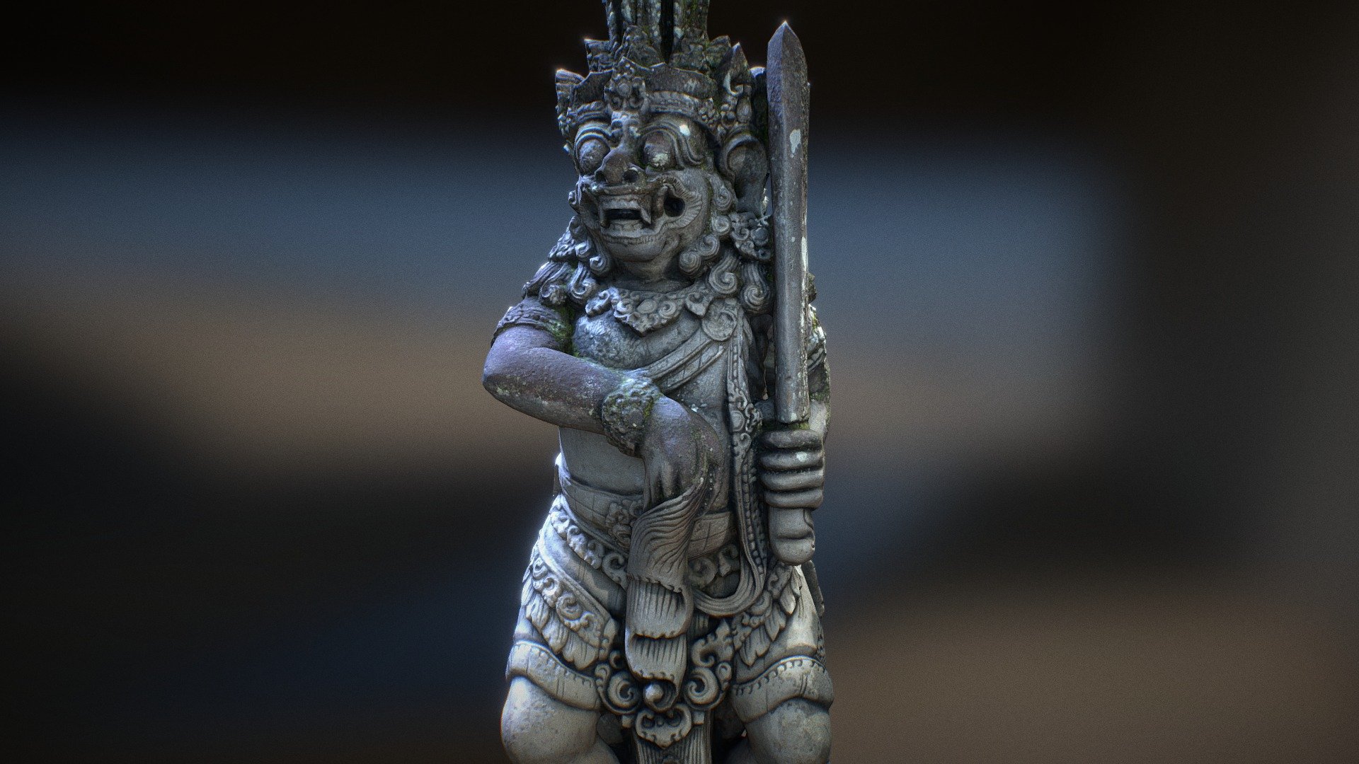 Bali-statue-012 3d model