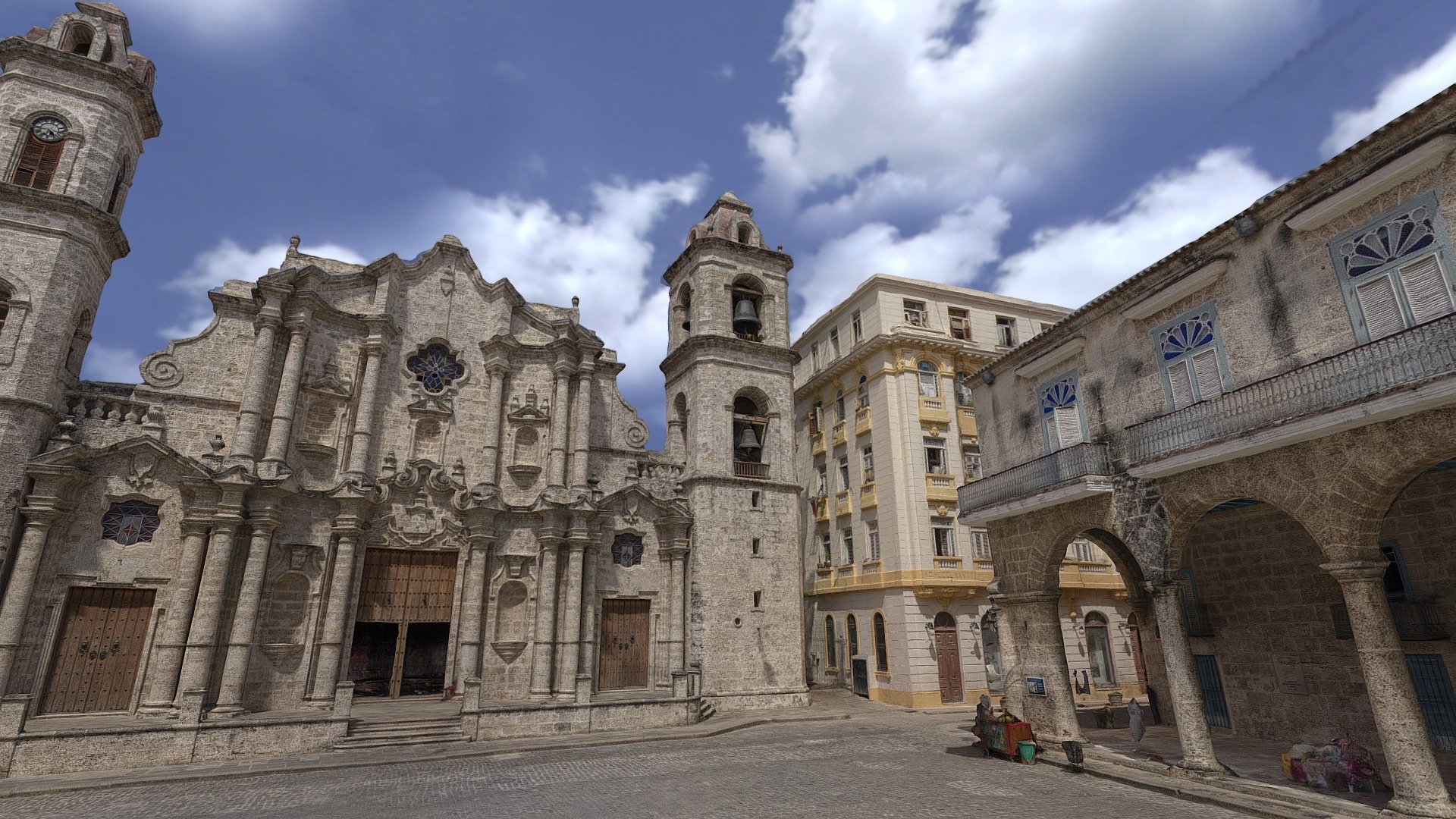 Cathedral square, La Havana (Cuba) 3d model