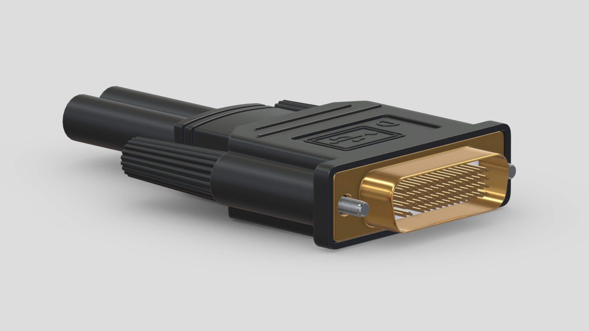 Dvi D Dual Link DMS 59 Male 3d model