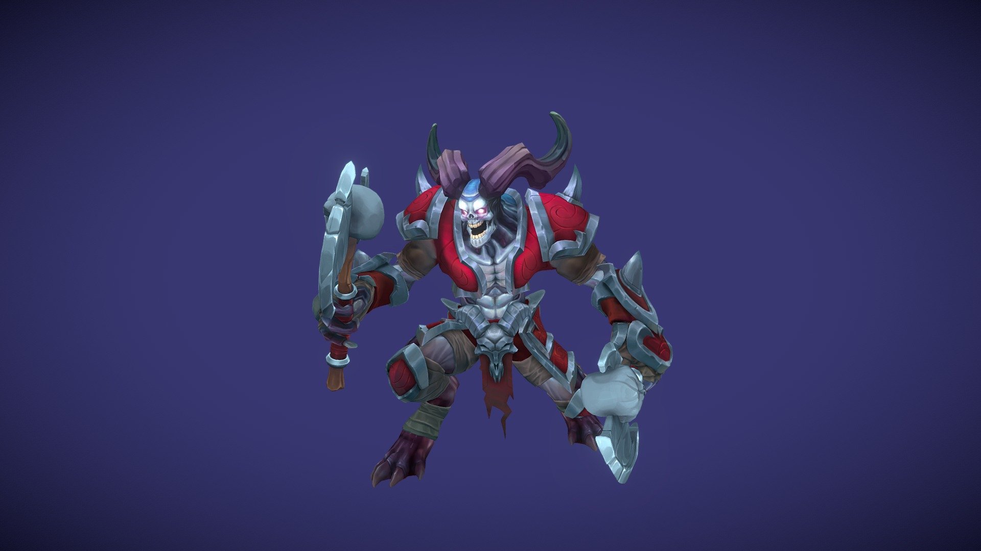 Stylized Armored Hellguard 3d model