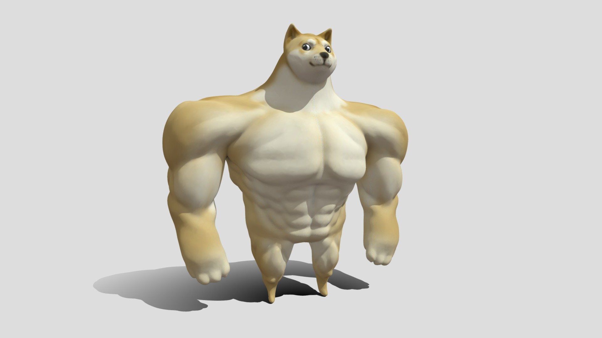 Swole Doge 3d model