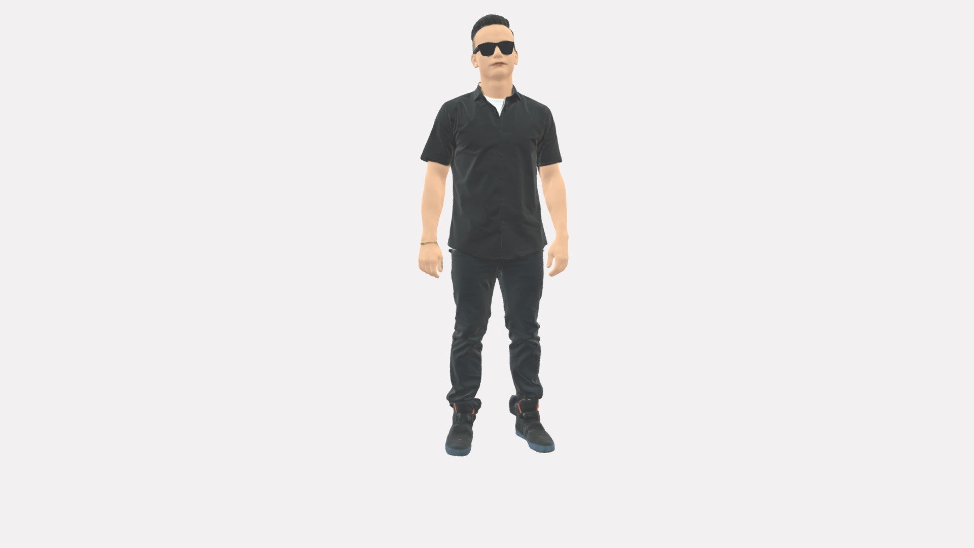 Man In Black Dress 0227 3d model