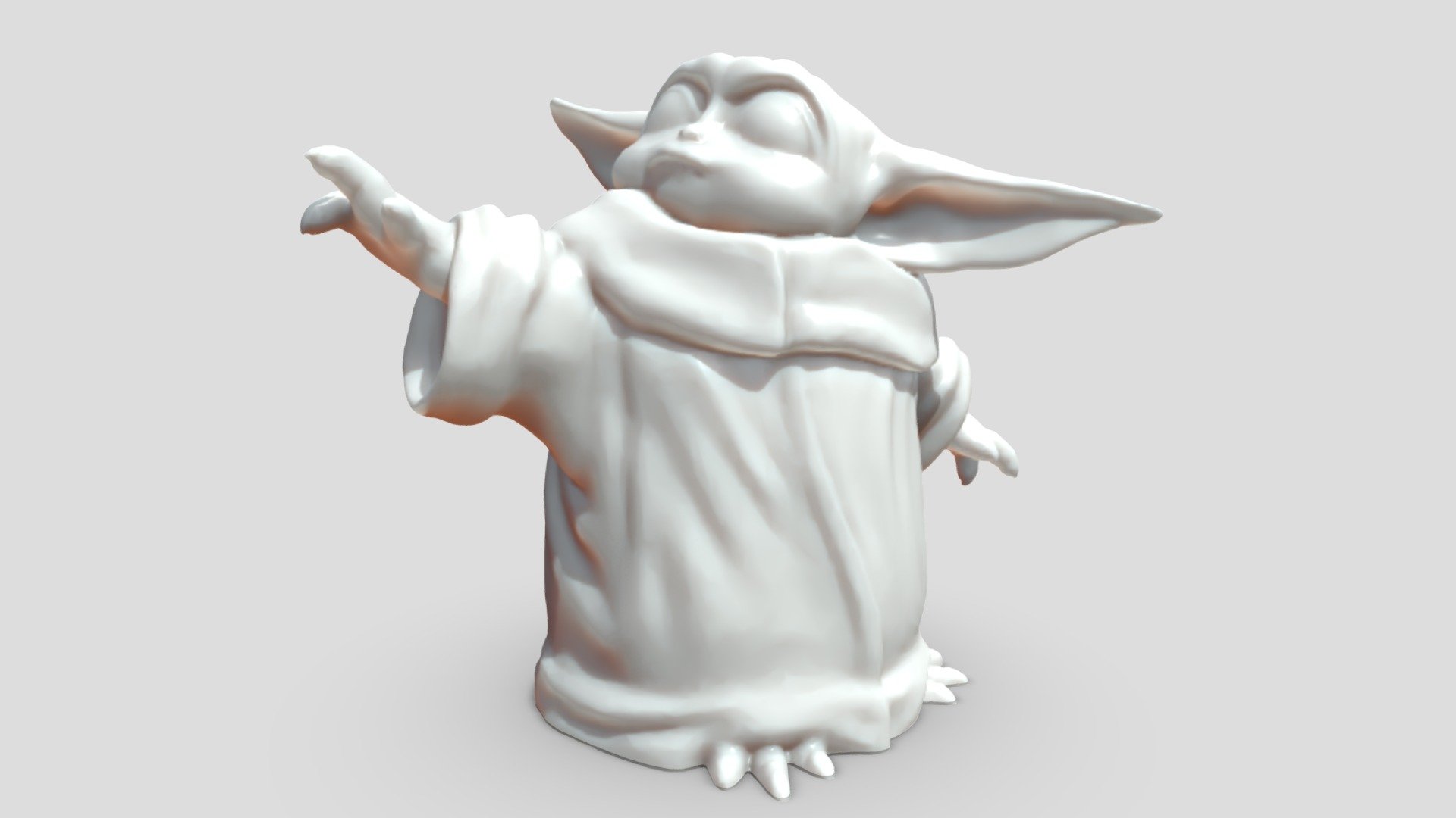 Mandalorian Yoda 50 3d model