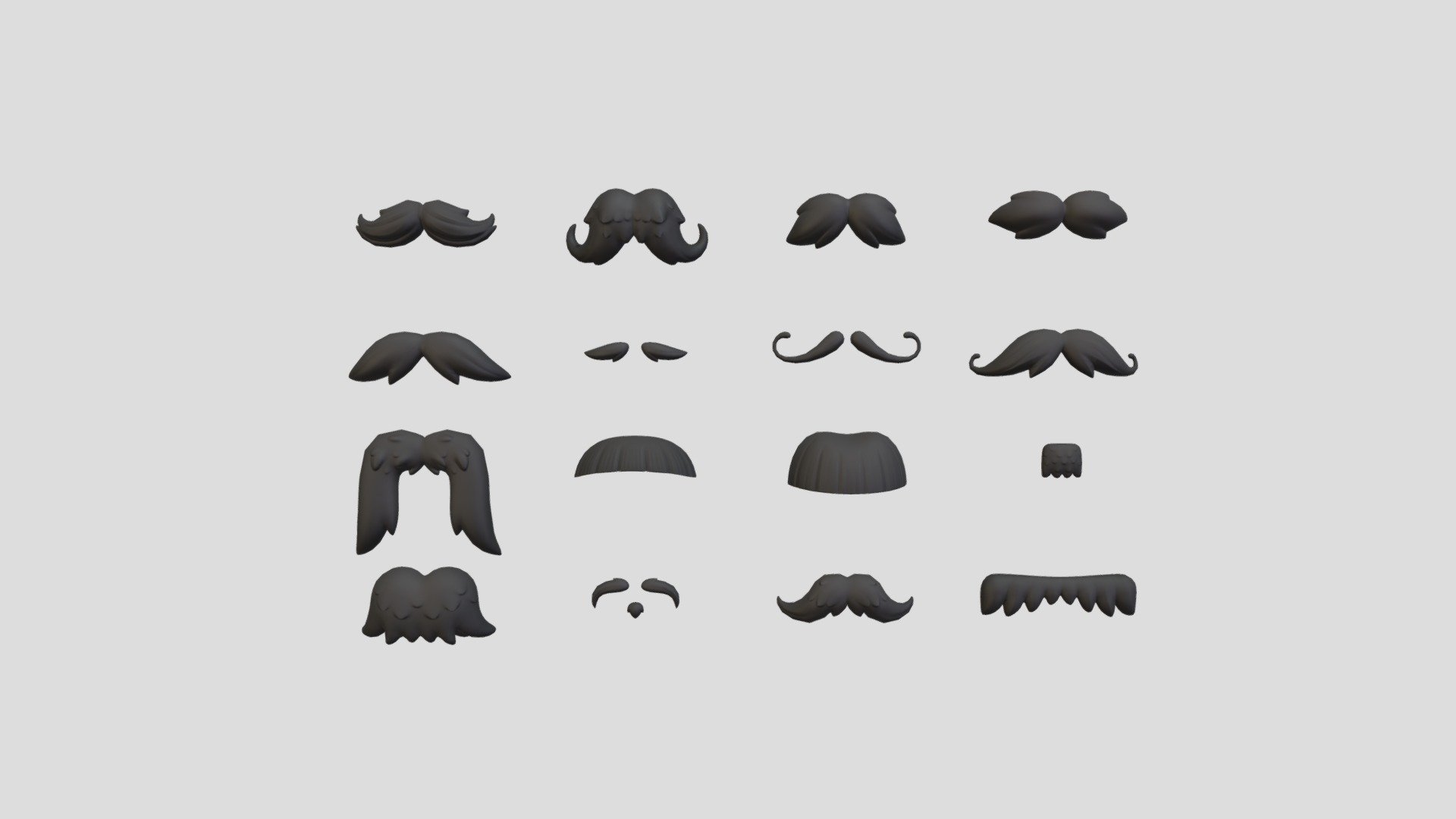 Mustache Pack 3d model