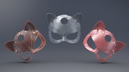 Leather cat mask