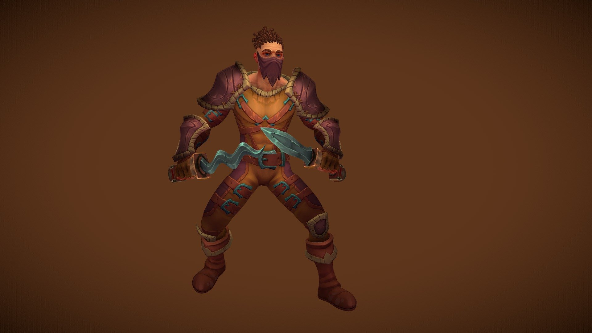 Stylized Human Male Newbie Thief(Outfit) 3d model