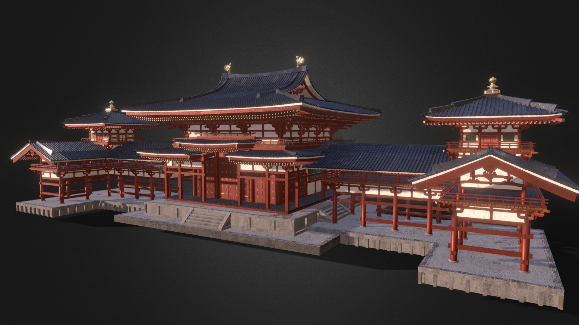 Byodo-in Temple 3d model