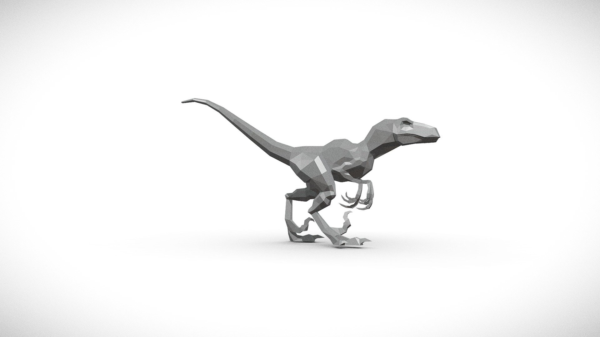 Velociraptor lowpoly 3d model