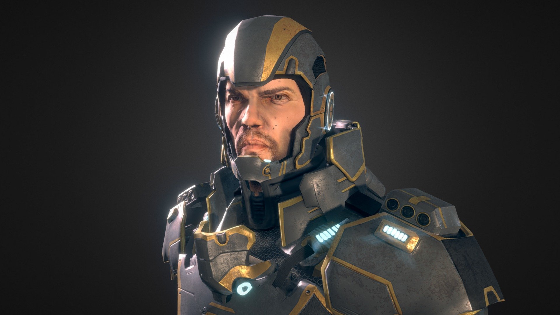 Sci-Fi Hero 3d model