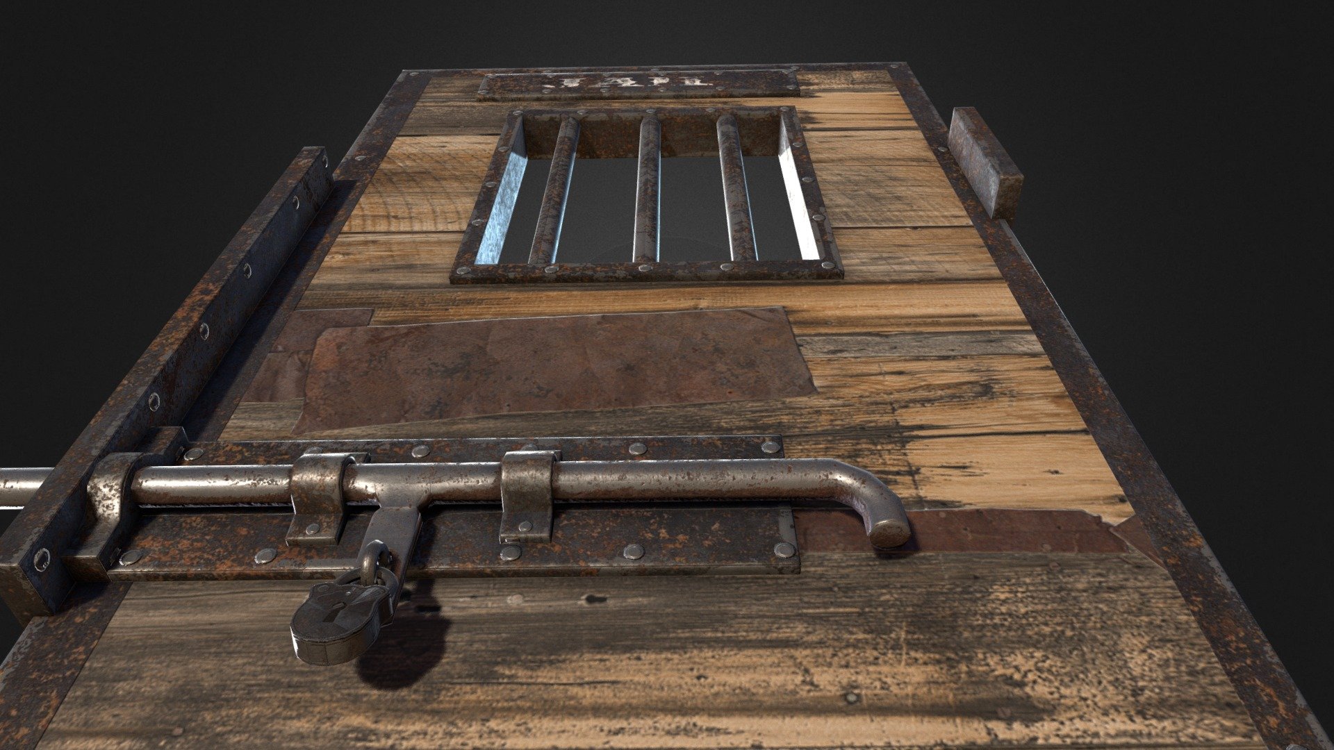 Jail Door Western 3d model