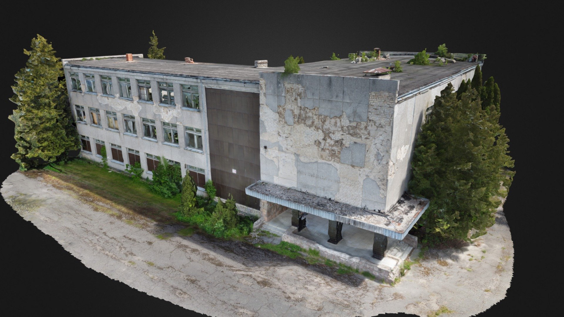 Abandoned Soviet School 3d model