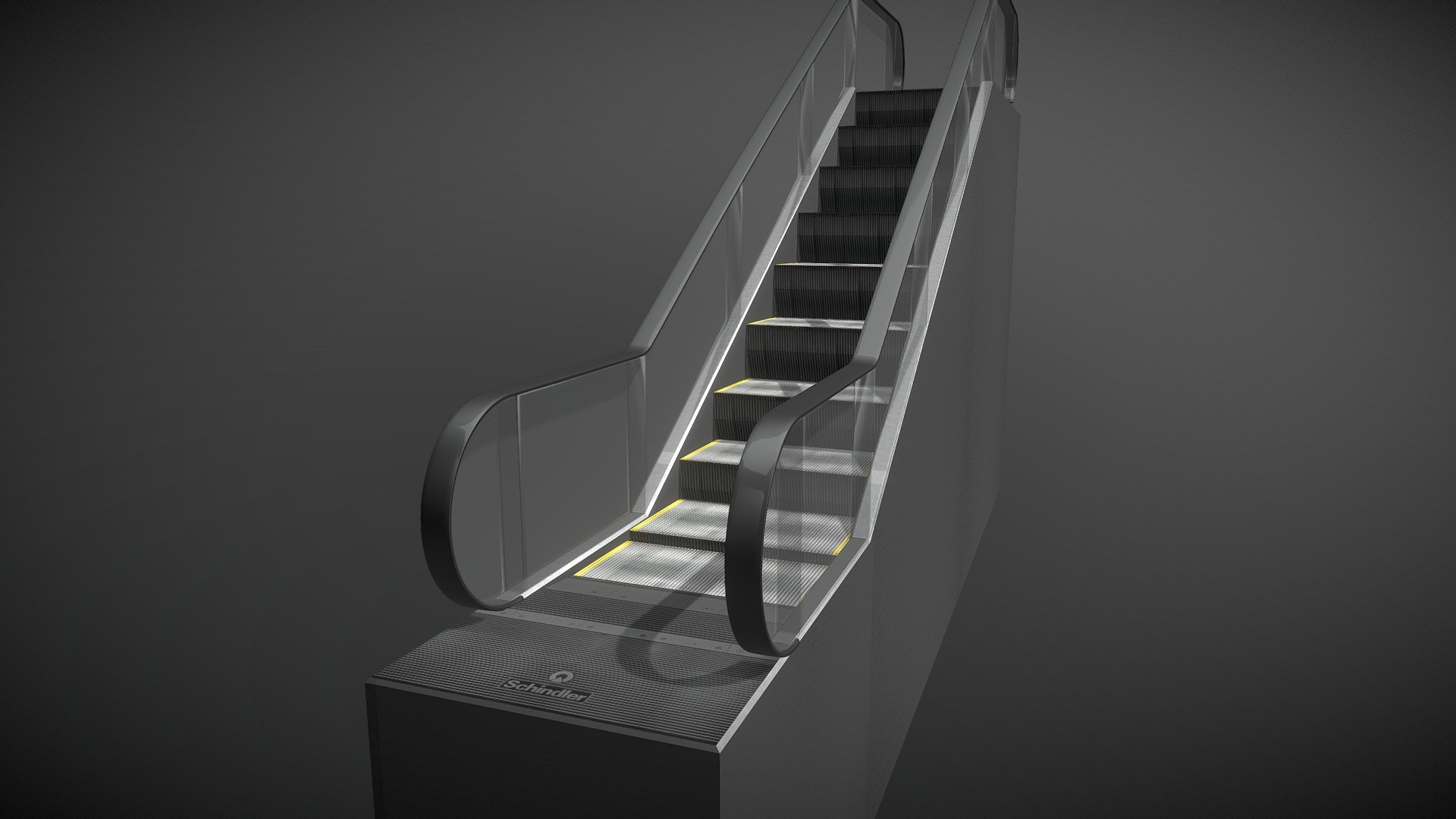 Mall Escalator 3d model