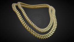 Gold Diamond Chain Small And Large