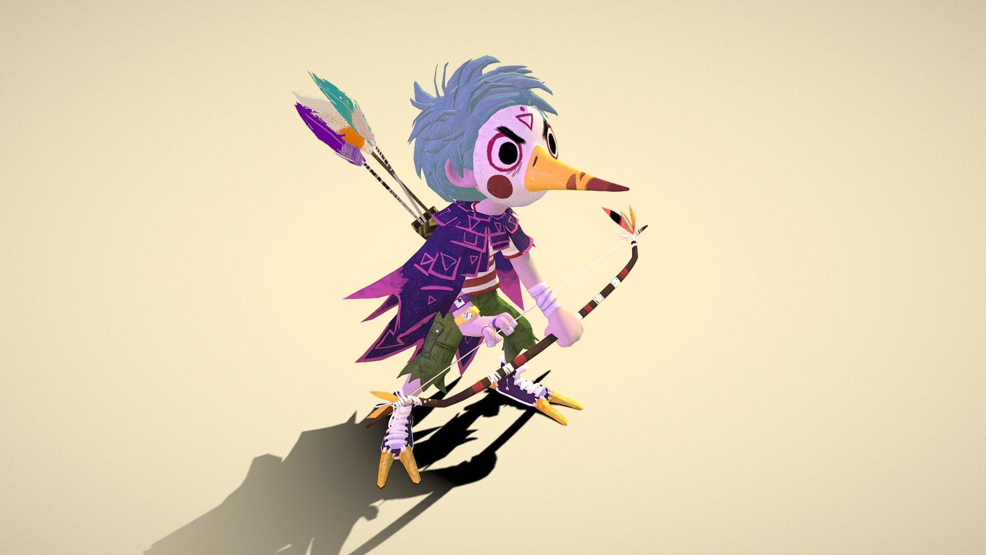 The Archer Bird 3D 3d model