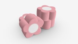 Marshmallows candy flower shape