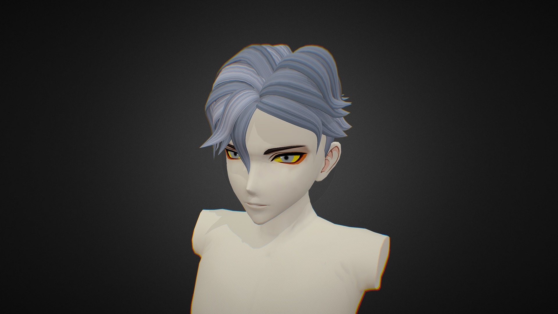 Anime Hair 5 3d model