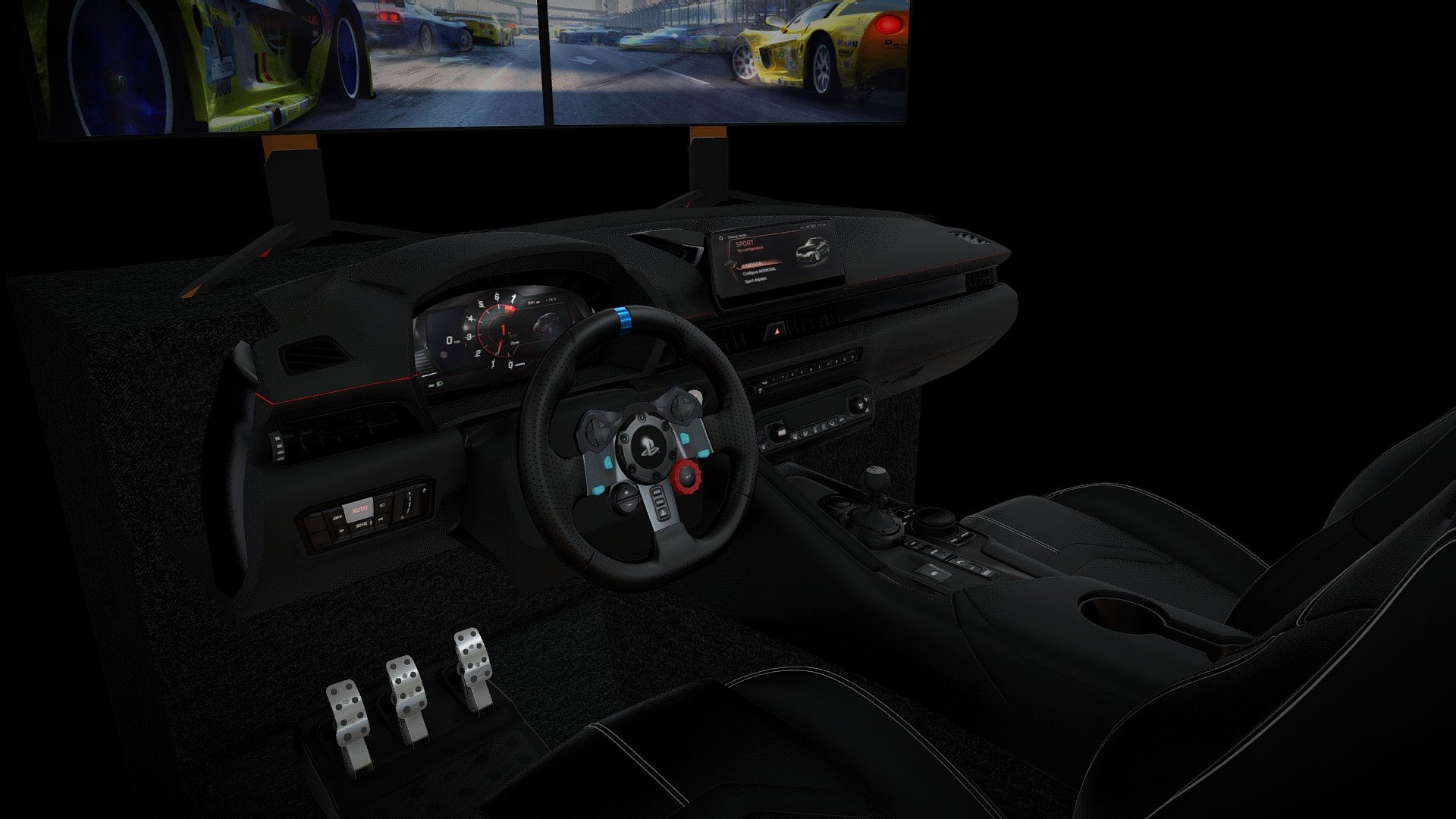 logitech g29 simulator 3d model