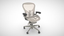 Herman Miller Aeron Chair  Low Poly transparency