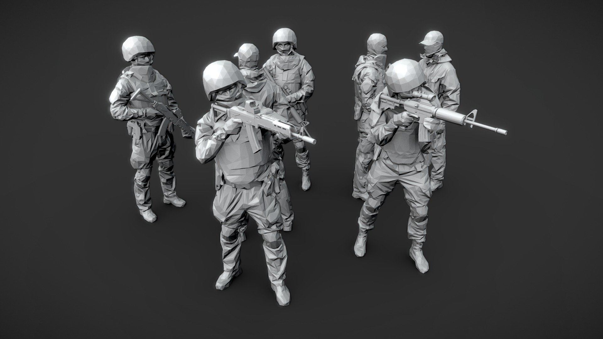 Lowpoly Special Forces 3d model