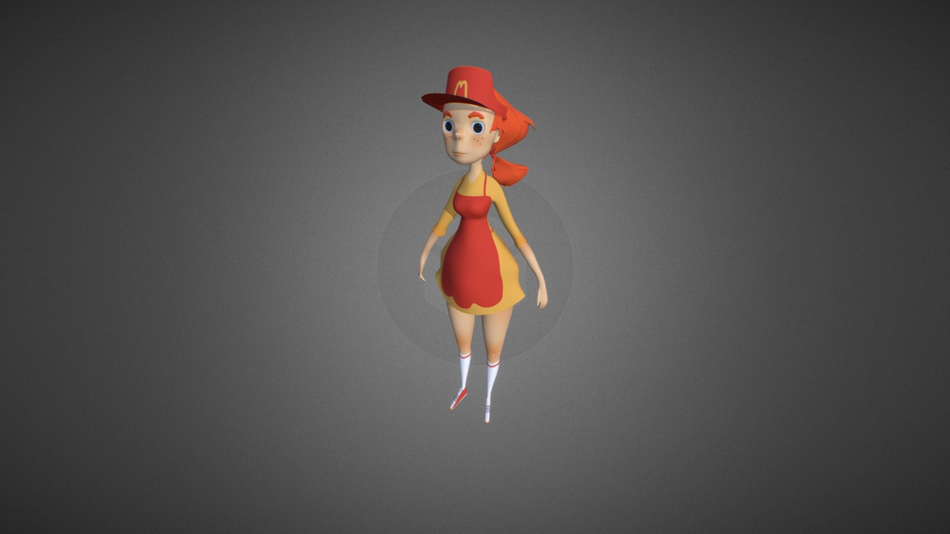 Mc Donalds Girl 3d model