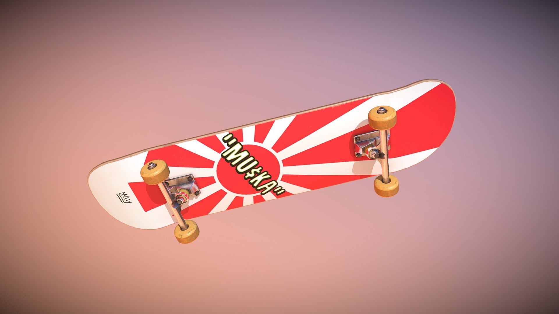 Skateboard "Chad Muska" 3d model