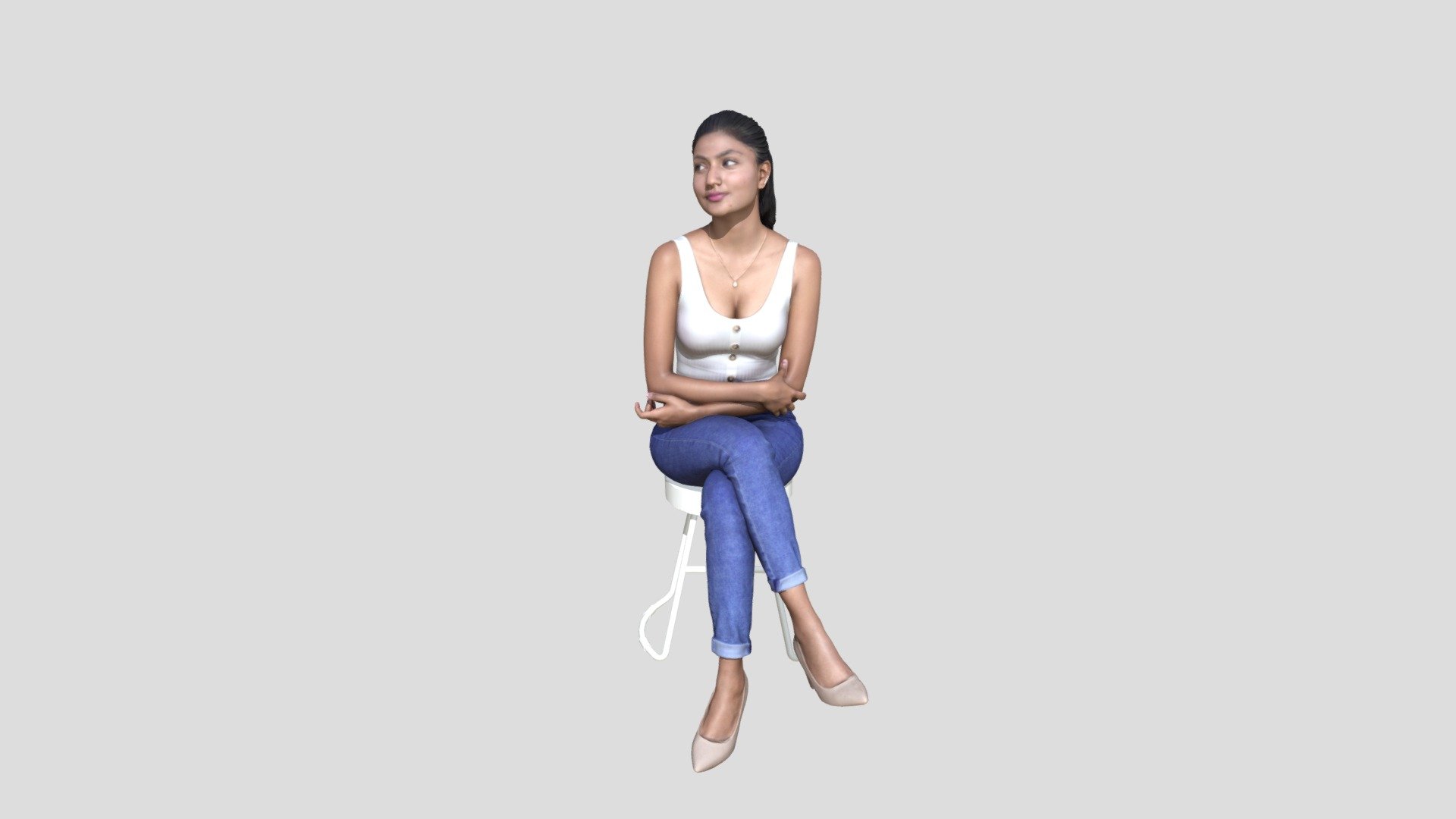 Kay 2036 Woman Sitting 3d model