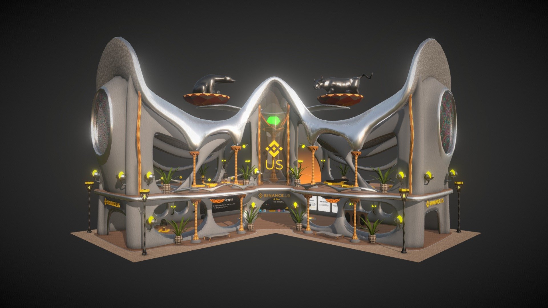 Binance US HQ 3d model