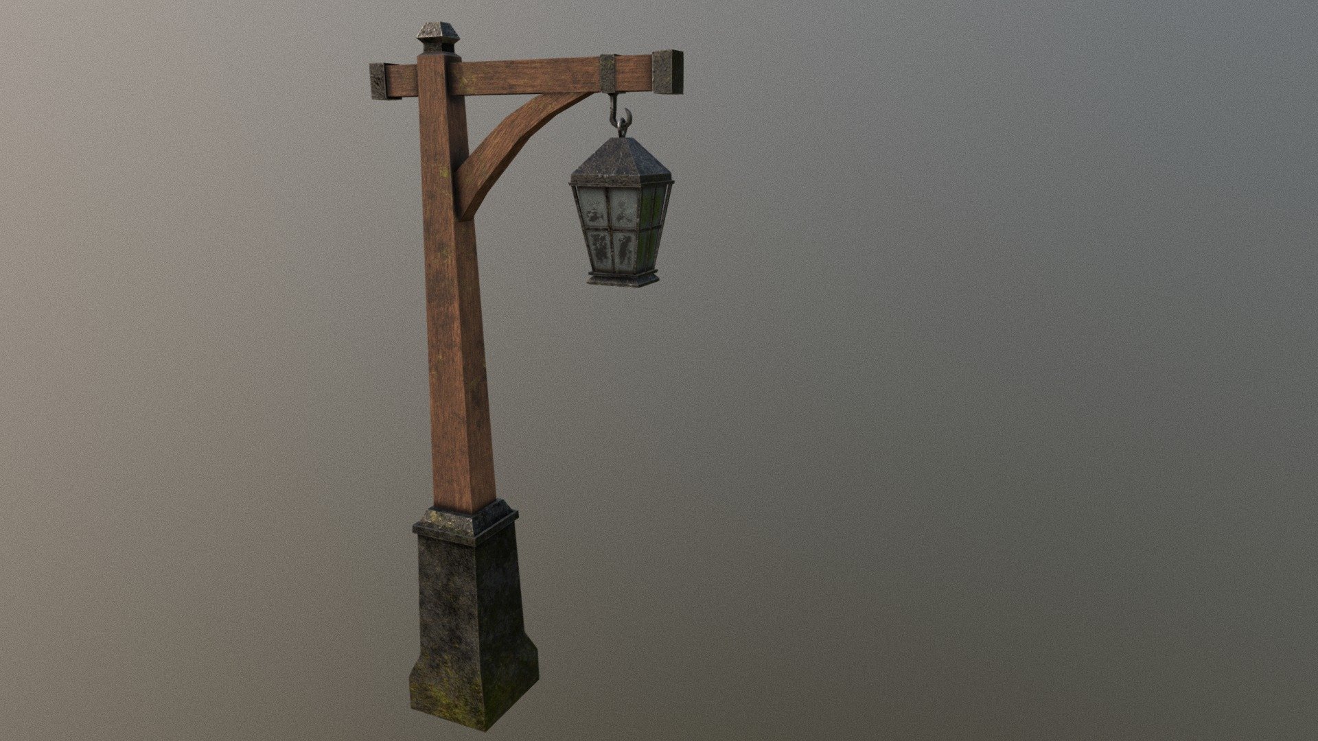 Simple Medieval Lamp 3d model