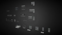 Cyberpunk City Assets Pack 3# Doors and Windows