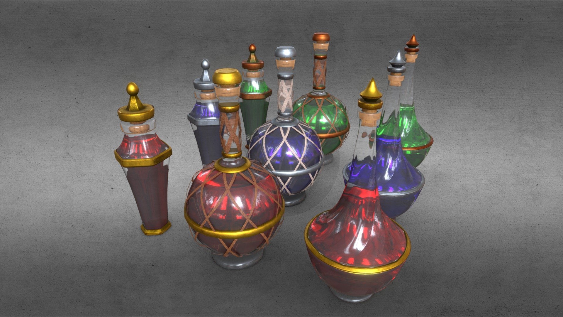 Potions 3d model