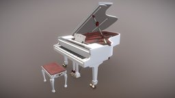 White Grand Piano