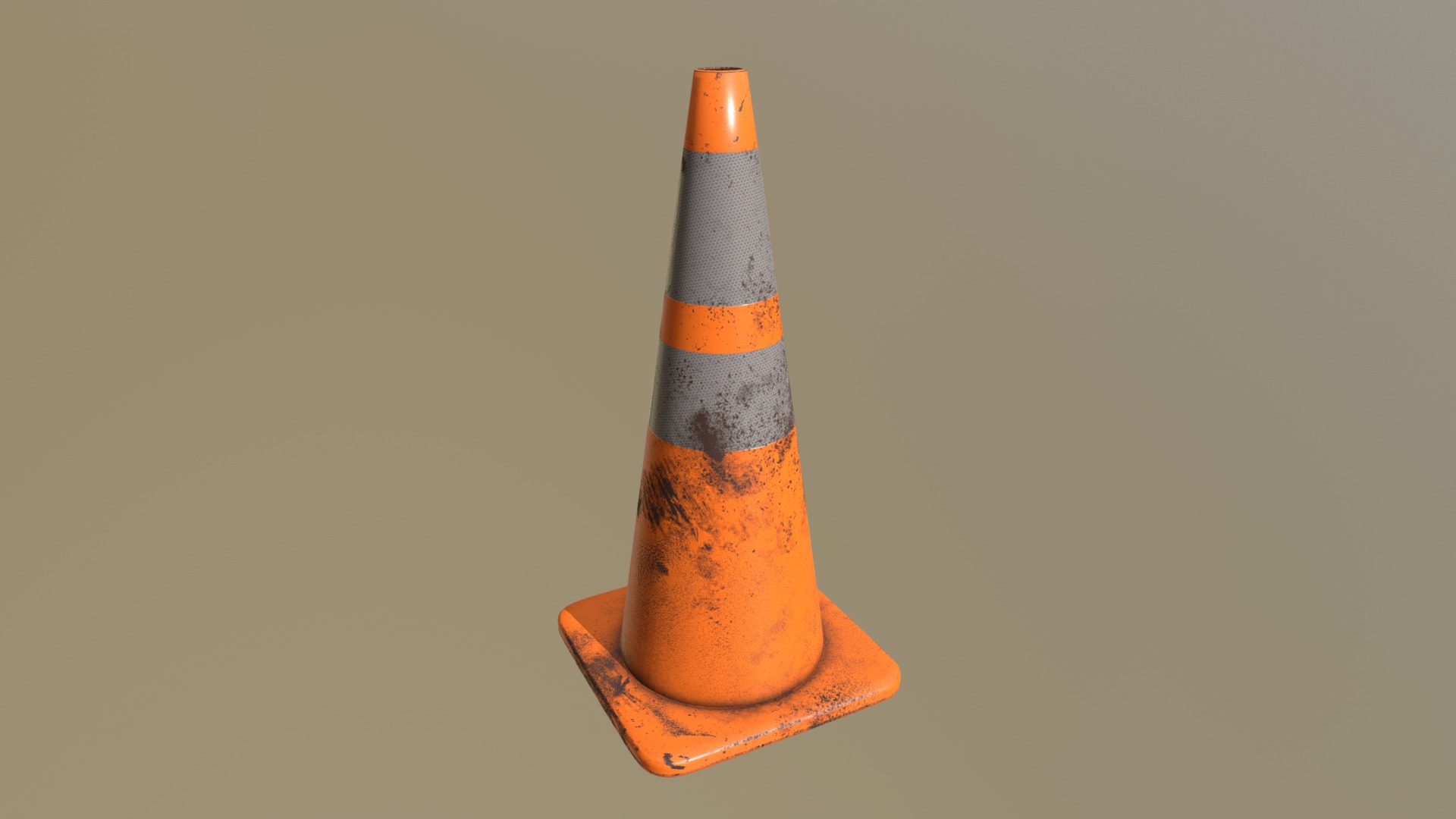 Traffic Cone (Worn 28 Inch) 3d model