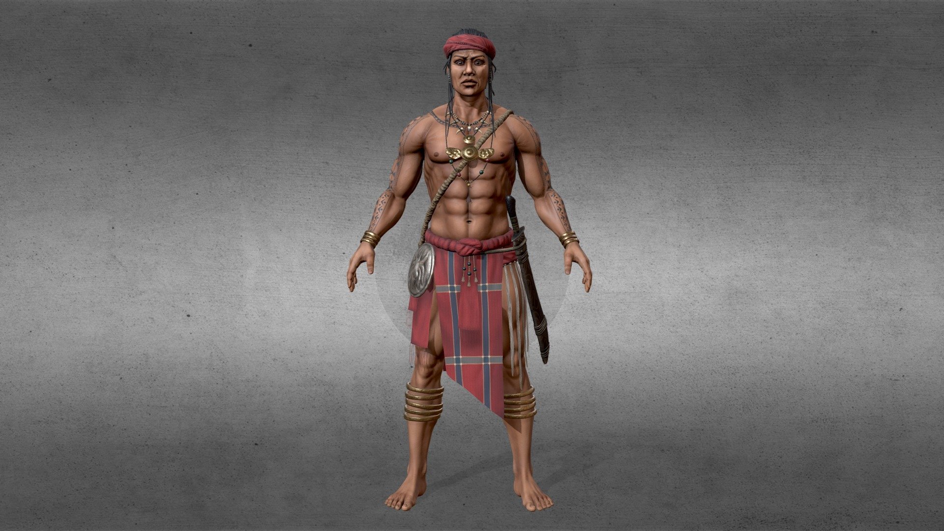 Tribal Man 3d model