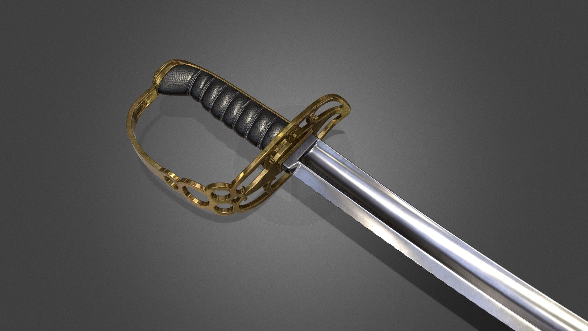 British 1803 Slot Hilt Infantry Sabre 3d model