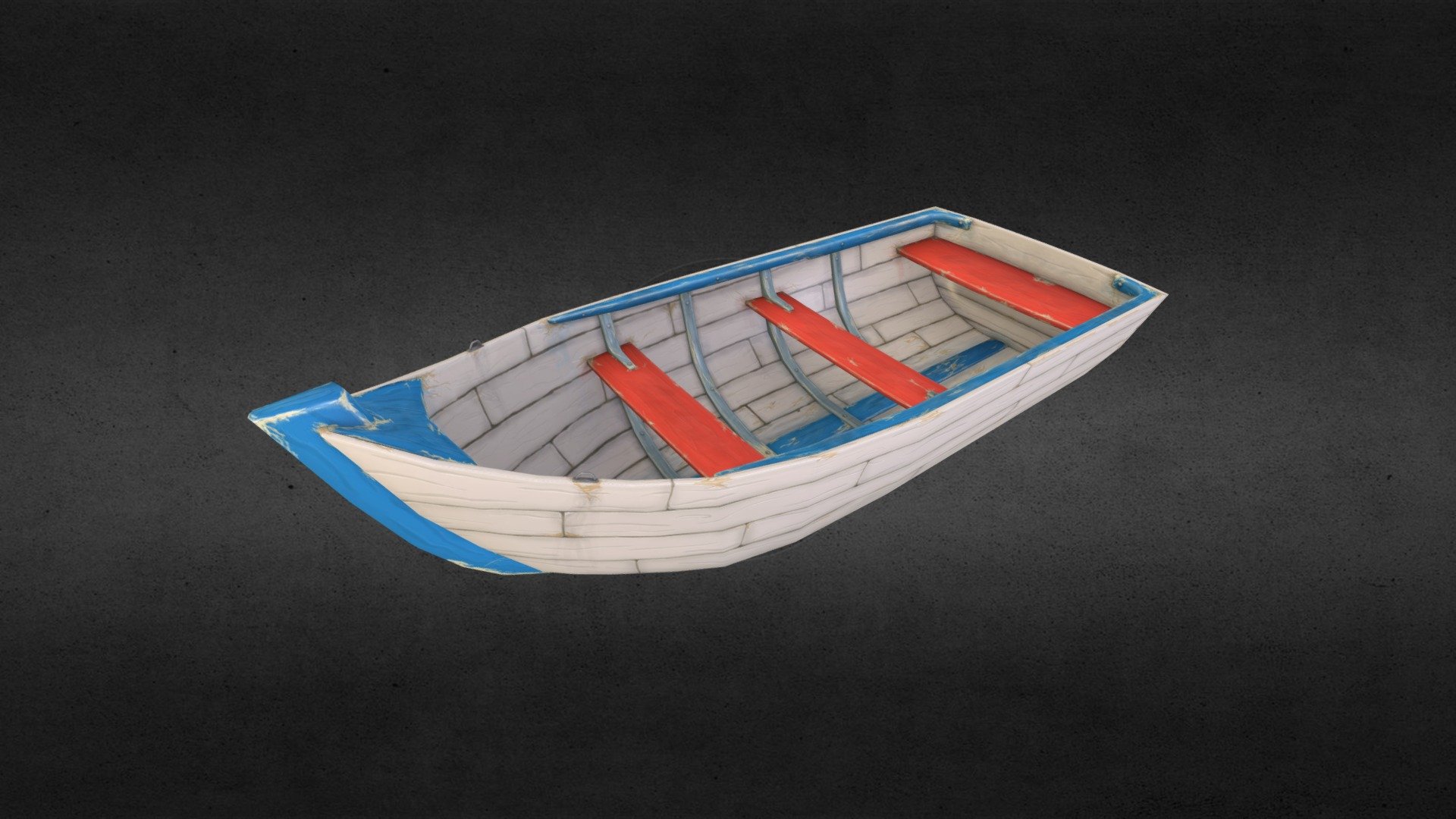 Wooden Boat 3d model