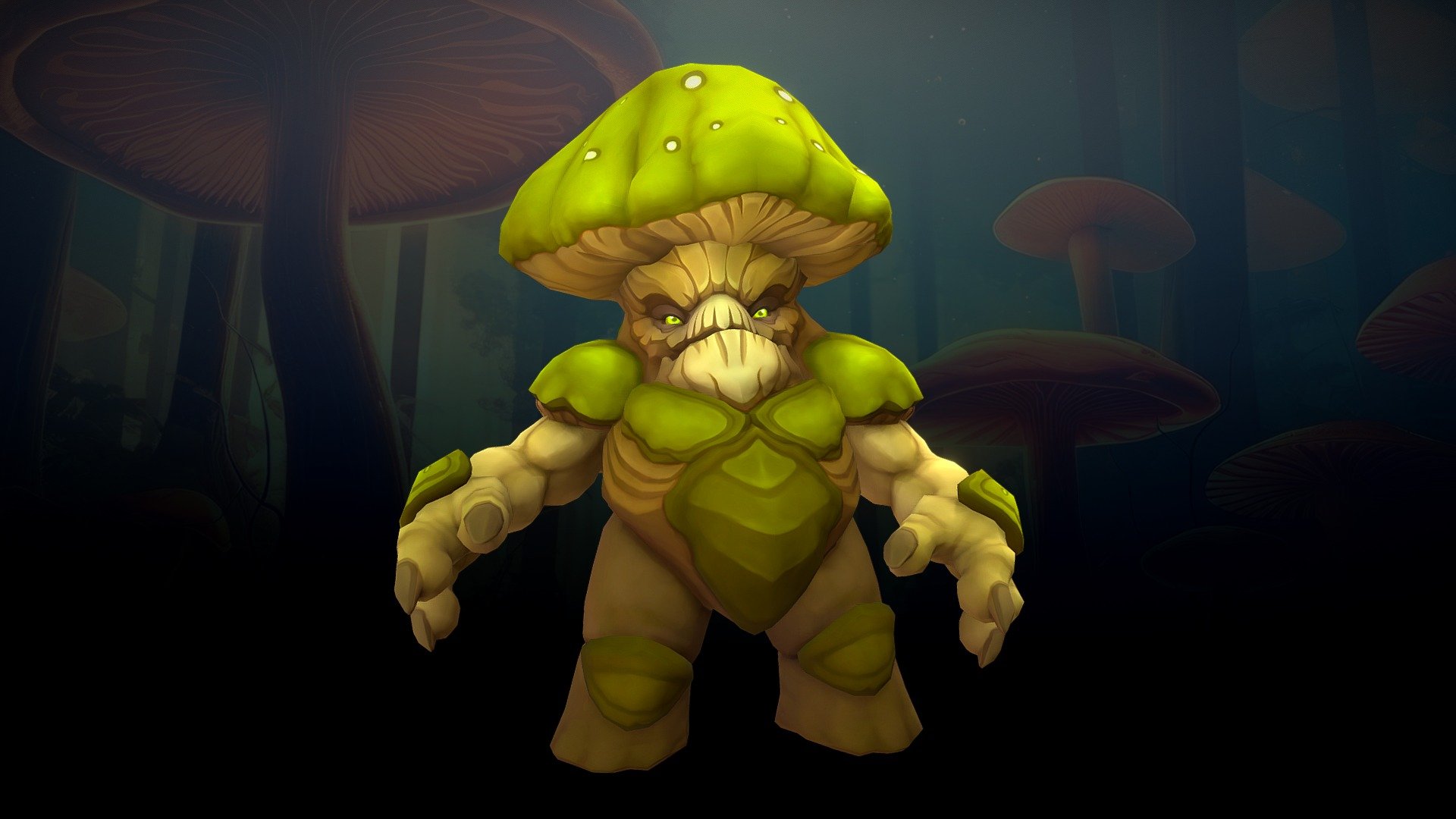 Stylized Mushroom Guardian 3d model